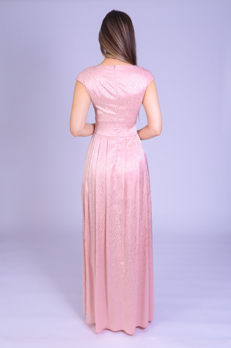 Rochie ENGROS Sabina lunga din tafta roz [4]