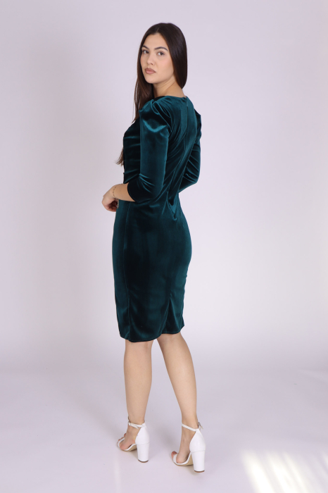 Rochie FRANCESCA din catifea cu fronseuri pe o parte [3]