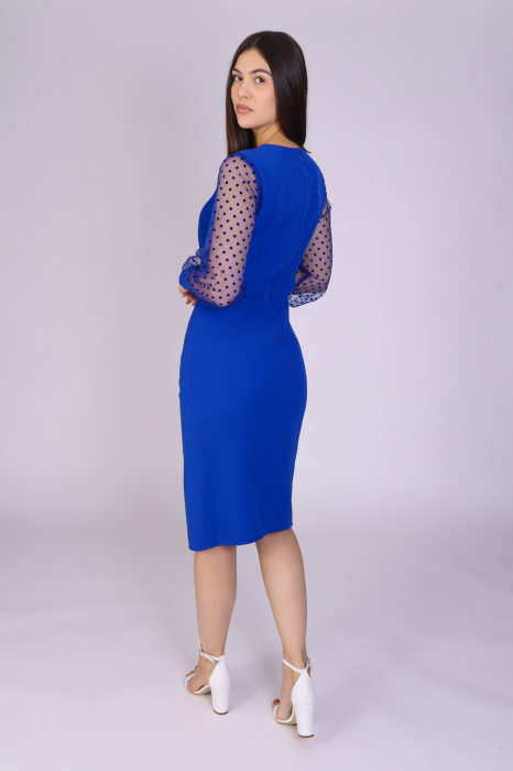 Rochie NORA din Stofa si Maneci din Dantela [3]