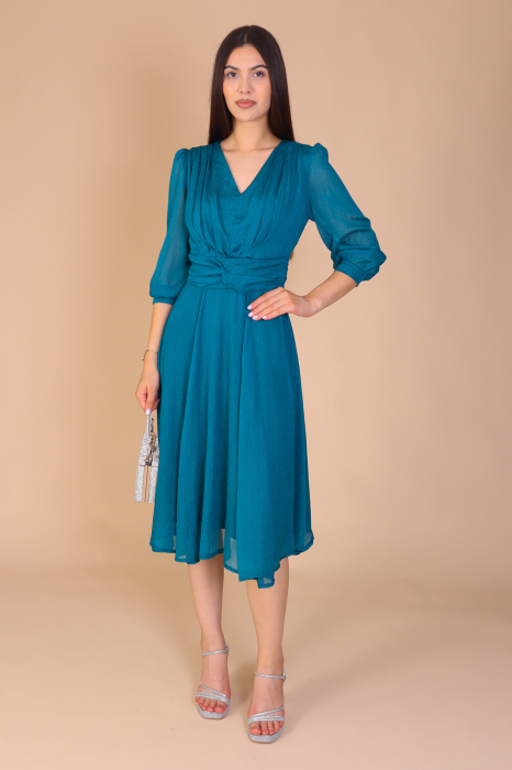 Rochie GINA din Voal, cu Fir Argintiu [1]