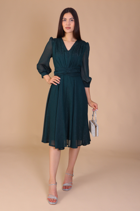 Rochie GINA din Voal, cu Fir Argintiu [1]