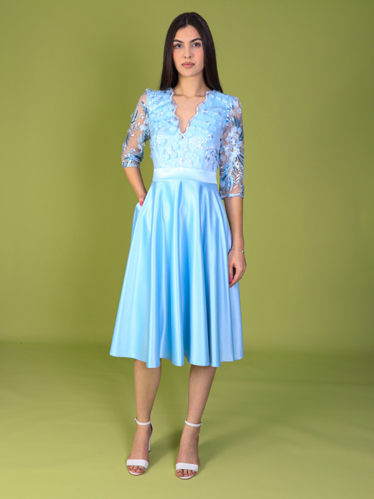 Rochie INNA de Ocazie, din Tafta si Dantela, Engros [2]