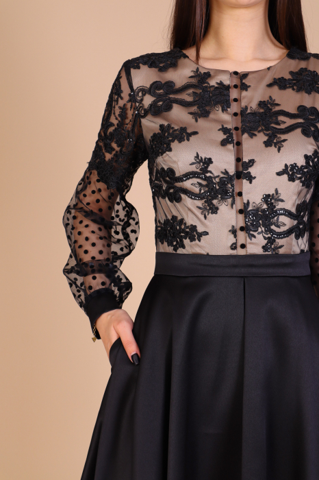 Rochie MARIBEL din Tafta si Dantela – En-Gros | Ella Collection [3]