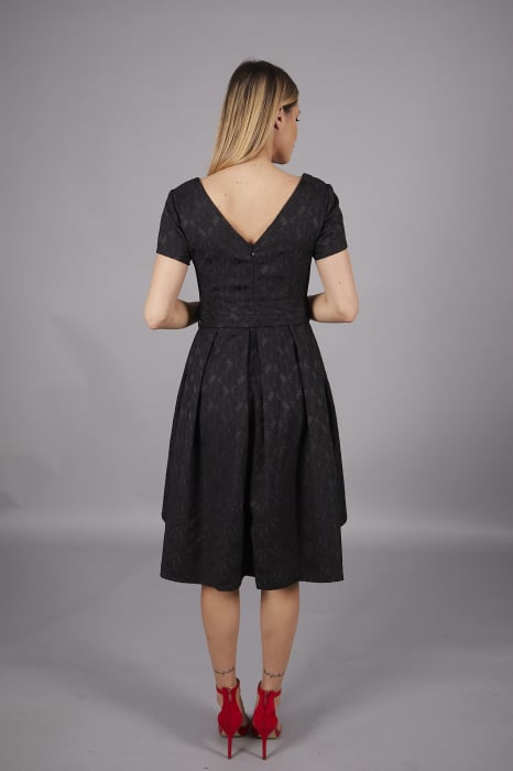 Rochie ANGRO Meda din brocard neagra [3]