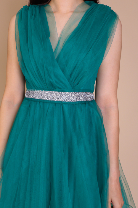 Rochie Mia din Tulle, cu Cordon Detasabil cu Pietricele, Engros [3]