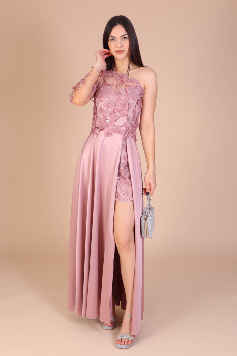 Rochie PAMELA Lunga cu Dantela 3D, Engros [1]