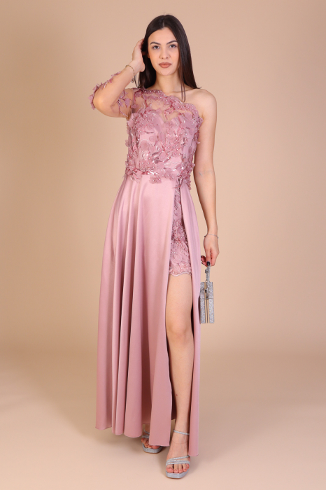 Rochie PAMELA Lunga cu Dantela 3D, Engros [2]