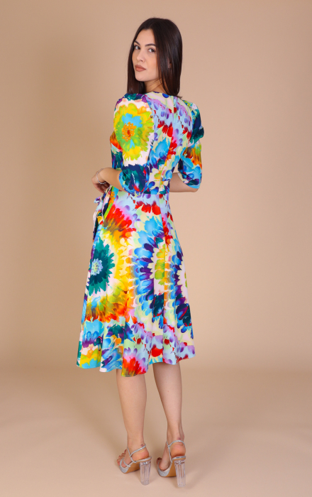 Rochie QUINN cu Fundite pe Buzunare, Engros [3]