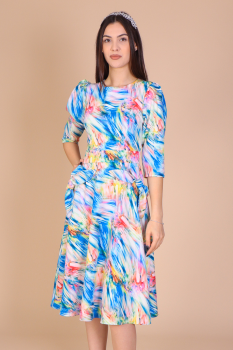 Rochie QUINN cu Fundite pe Buzunare, Engros [3]