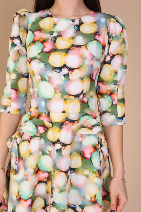 Rochie QUINN cu Fundite pe Buzunare, Engros [4]