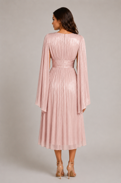 Rochie Scarlet midi din voal peliculizat [2]