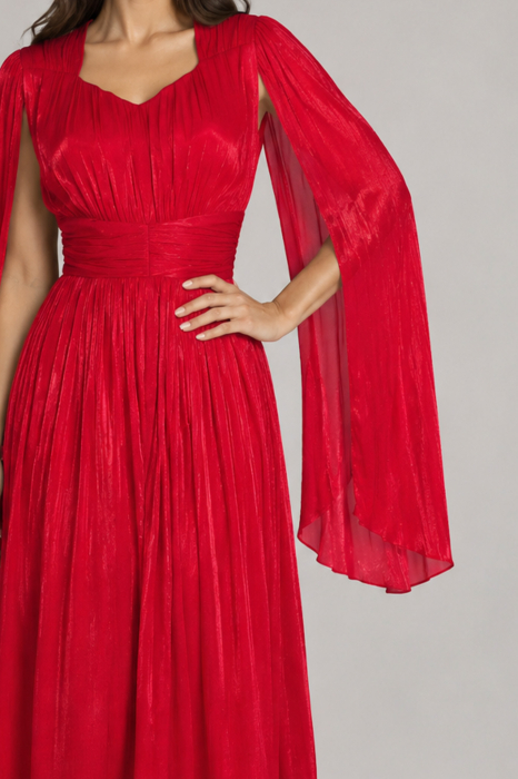 Rochie Scarlet midi din voal peliculizat [3]