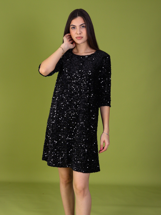Rochie SONIA, din Paiete si Catifea, Engros [2]