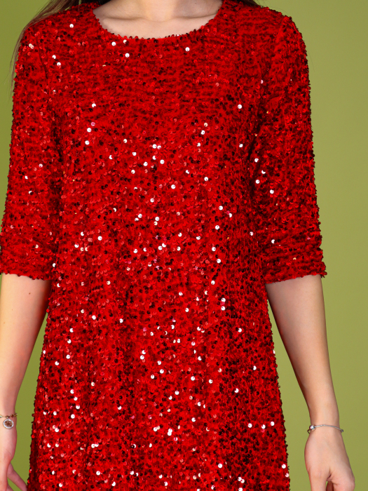 Rochie SONIA, din Paiete si Catifea, Engros [2]