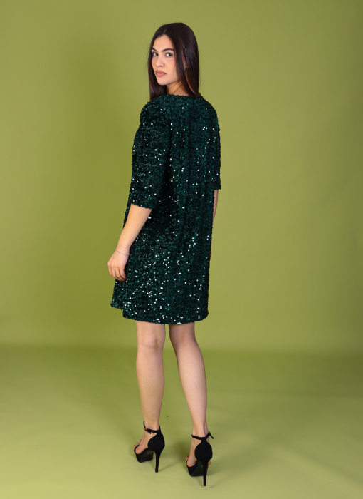 Rochie SONIA, din Paiete si Catifea, Engros [3]