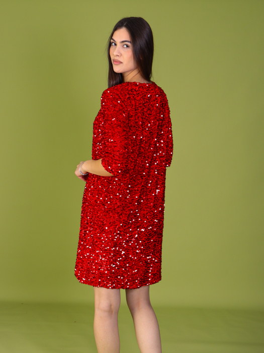 Rochie SONIA, din Paiete si Catifea, Engros [3]