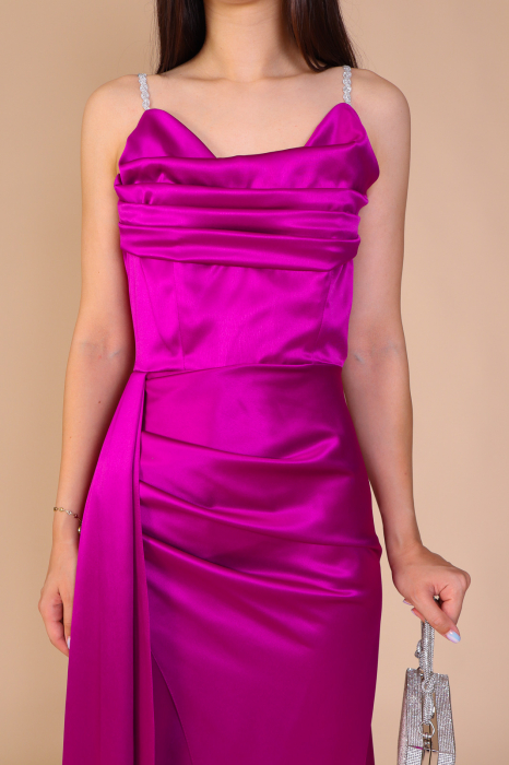 Rochie TEO din Tafta, cu Bretele, Engros [3]