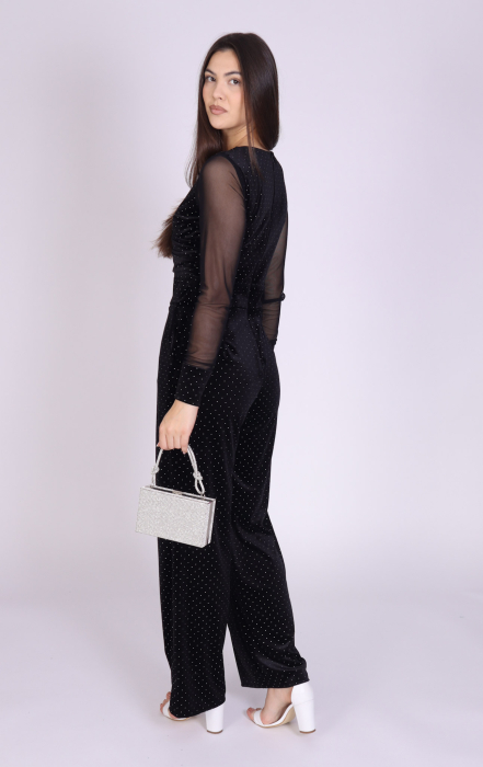 Salopeta ADELA din catifea cu strasuri [2]