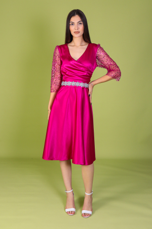 Rochii Marimi Mari - Rochie ADRIA cu Maneci din Paiete, Engros