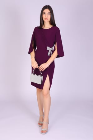 Rochii de Ocazie - Rochie AJA din Stofa cu Accesoriu Argintiu