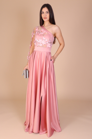 Rochii Lungi - Rochie ALESSIA Lunga, din Tafta si Dantela