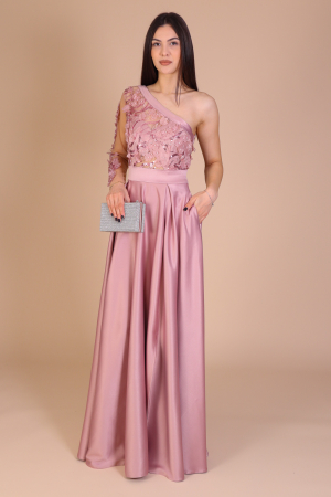 Rochii Lungi - Rochie ALESSIA Lunga, din Tafta si Dantela