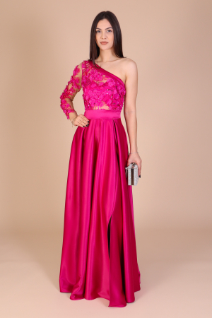 Rochii Lungi - Rochie ALESSIA Lunga, din Tafta si Dantela