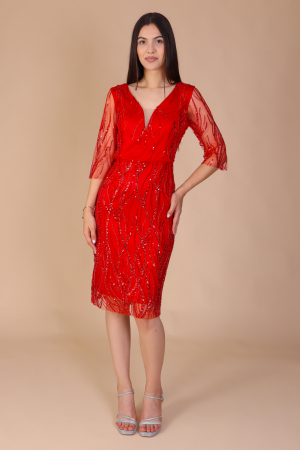 Rochii de Ocazie - Rochia Ingrid, cu Pietricele din Sticlă și Decolteu