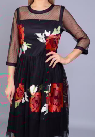 Rochie ANGRO NATALIA cu broderie in stil traditional [4]
