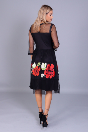 Rochie ANGRO NATALIA cu broderie in stil traditional [5]