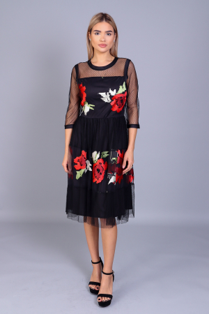 Rochie ANGRO NATALIA cu broderie in stil traditional [1]