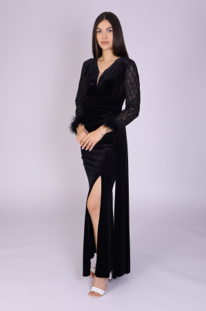 Rochii de Ocazie - Rochie ALORA Lunga, Eleganta, din Catifea