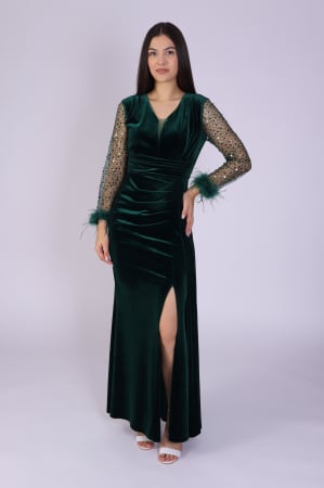 Rochii de Ocazie - Rochie ALORA Lunga, Eleganta, din Catifea