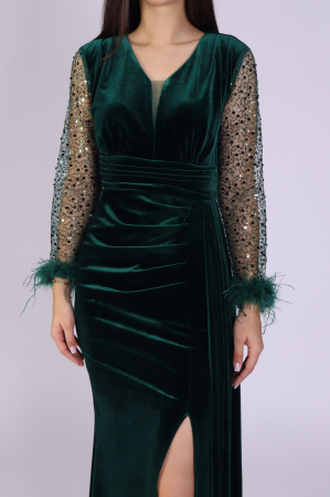 Rochie ALORA Lunga, Eleganta, din Catifea [2]