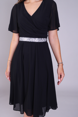 Rochie AMY din voal negru engros [3]