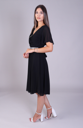 Rochie AMY din voal negru engros [2]