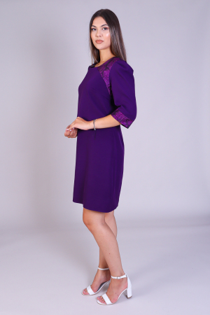 Rochie NATY mov cu platci pe umeri engros [2]