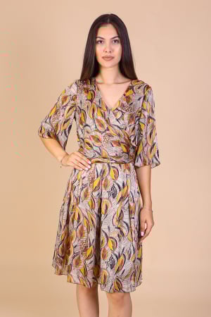 Reduceri - Rochie Aniela cu Imprimeu Colorat, Engros