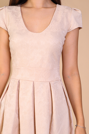 Rochie Emily Bej, din Brocard, Engros [2]