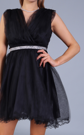 Rochie MIA din Tul si Cordon cu Pietricele [3]