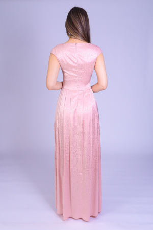 Rochie ENGROS Sabina lunga din tafta roz [3]