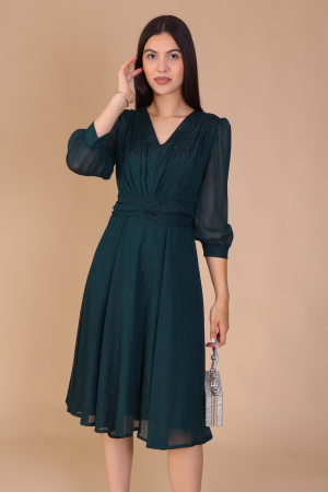 Rochie GINA din Voal, cu Fir Argintiu [1]