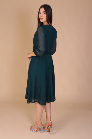 Rochie GINA din Voal, cu Fir Argintiu [2]