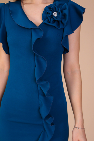 Rochie HELEN din Stofa cu Volanase, Engros [3]