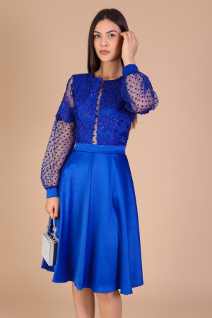 Rochii de Zi - Rochie MARIBEL din Tafta si Dantela – En-Gros | Ella Collection