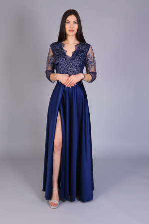 Produse - Rochie elegantă lungă ASIA din tafta și dantelă