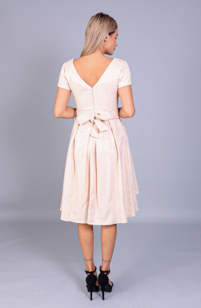 Rochie ANGRO MEDA din brocard bej [4]