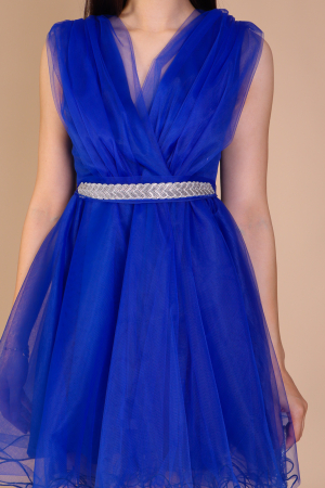 Rochie Mia din Tulle, cu Cordon Detasabil cu Pietricele, Engros [3]