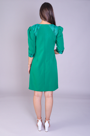 Rochie NATY verde cu platci pe umeri engros [3]
