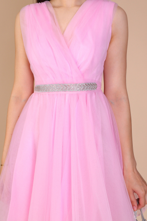 Rochie Mia din Tulle, cu Cordon Detasabil cu Pietricele, Engros [3]